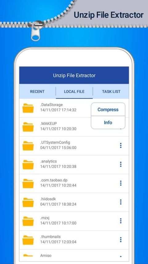 Easy Unzip File Extractor - Easy Unrar, Unzip 4 تصوير الشاشة