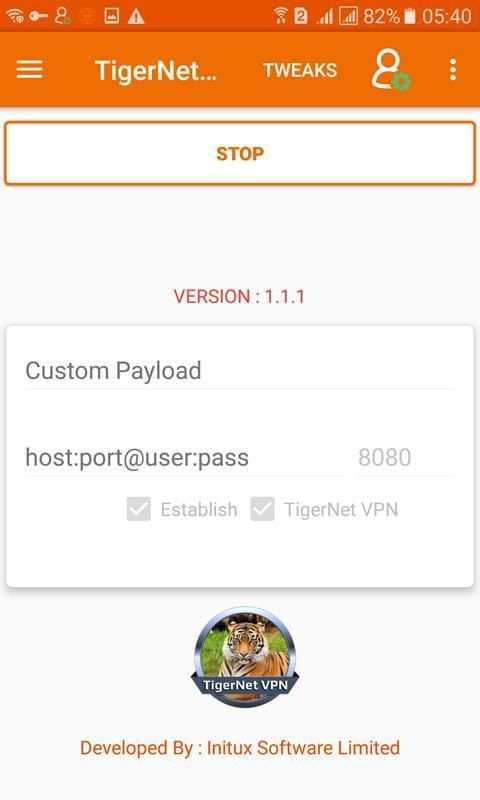 TigerNet VPN 2 تصوير الشاشة