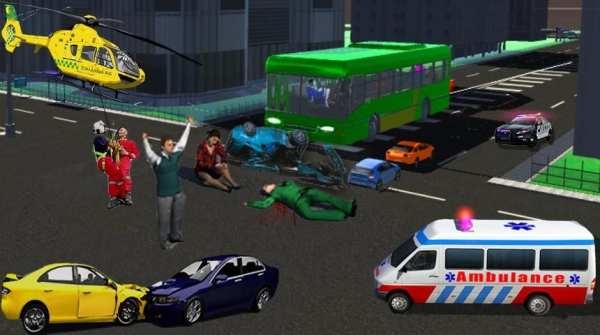 Bus Accident: Ambulance & Police Arrest Simulator screenshot 6