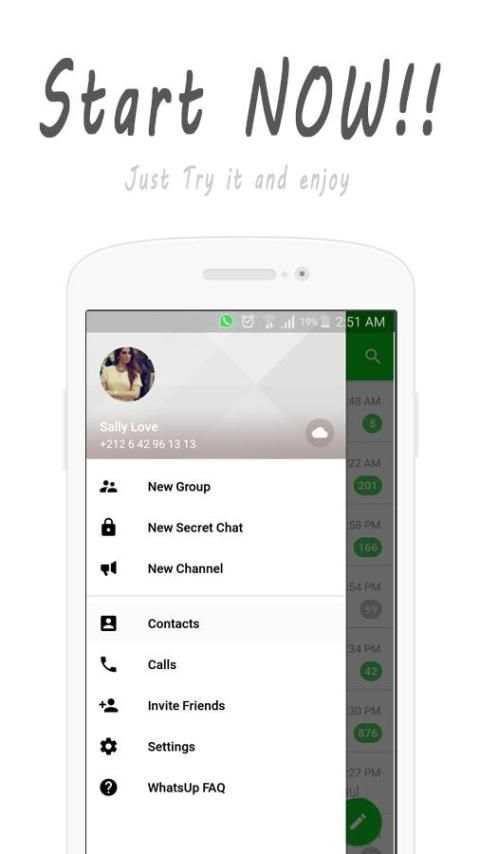 WhatsUp: Free Calls & Text 1 تصوير الشاشة