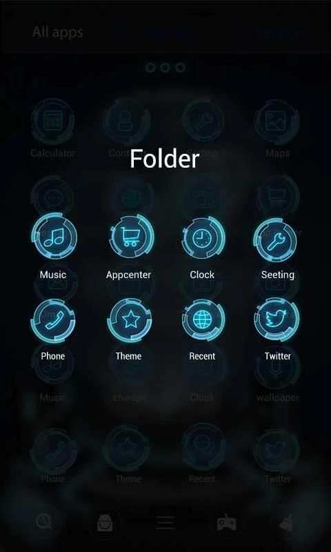 Next Tech 3D V Launcher Theme screenshot 2