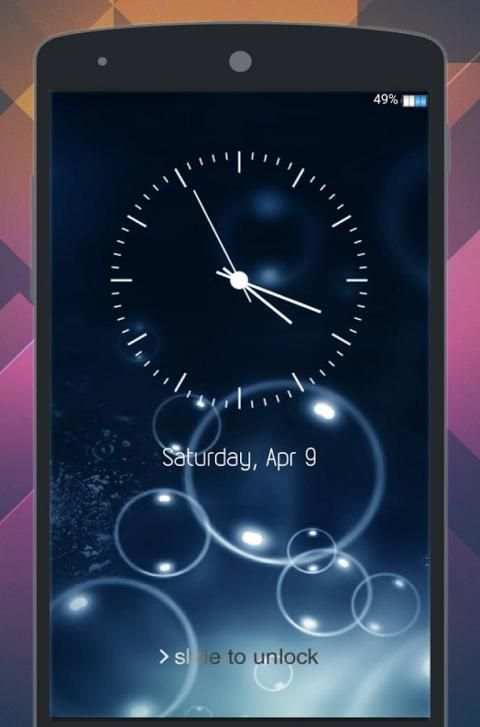 Classic Clock Lock Screen скриншот 2