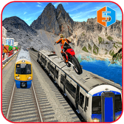 псих велосипед трюк поезд сим иконка