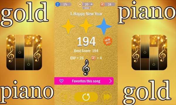 gold piano tiles screenshot 1