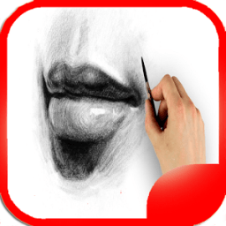 الشفاه رسم خطوة بخطوة أيقونة