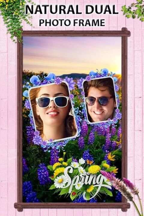 Nature Dual Photo Editor - Photo Frame screenshot 1