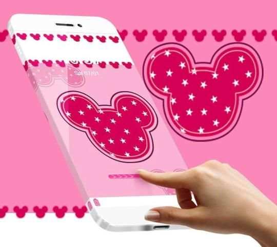 cute pink star Micky Mouse theme pretty wallpaper 4 تصوير الشاشة
