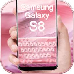 Keyboard for Galaxy S8 Pink