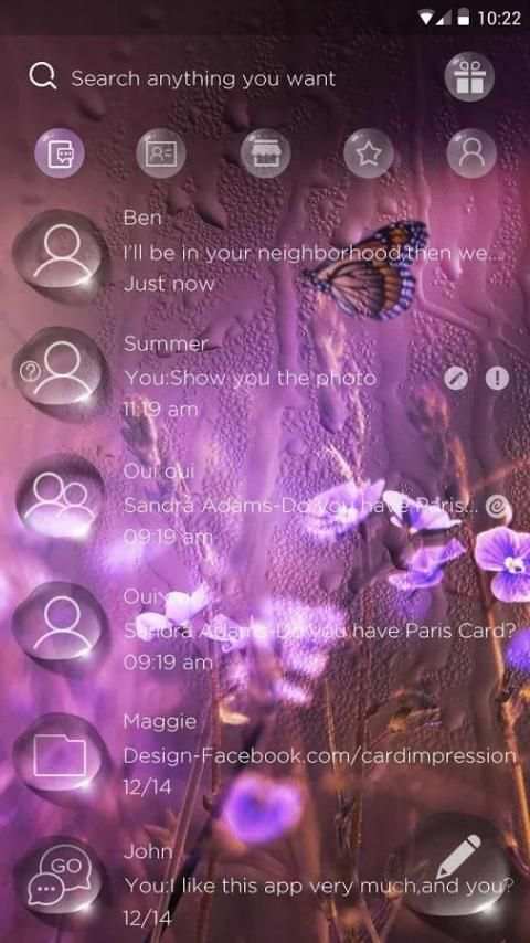 GO SMS ANNE THEME स्क्रीनशॉट 4