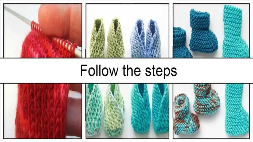 Cozy Slipper Socks - Beginner Knitting Pattern \\ Two needle flat