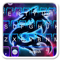 Blue Neon Dragon Keyboard أيقونة