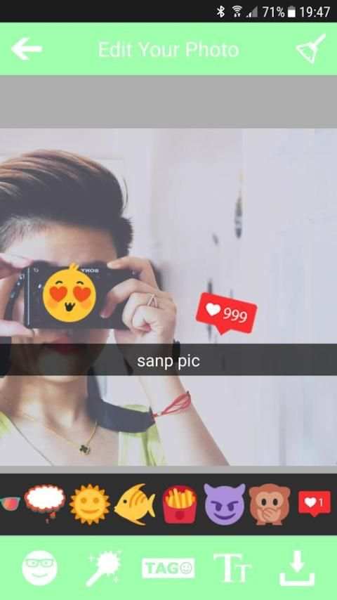 Snap pic with emoji 3 تصوير الشاشة