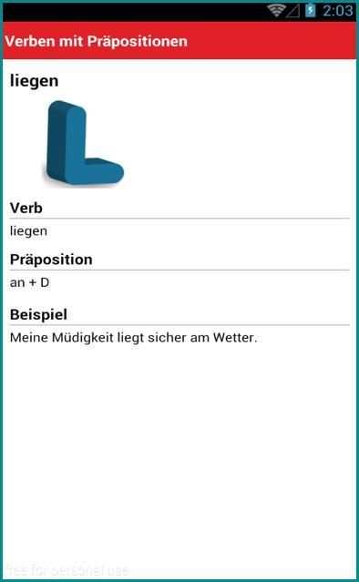 Verben mit Präpositionen скриншот 2