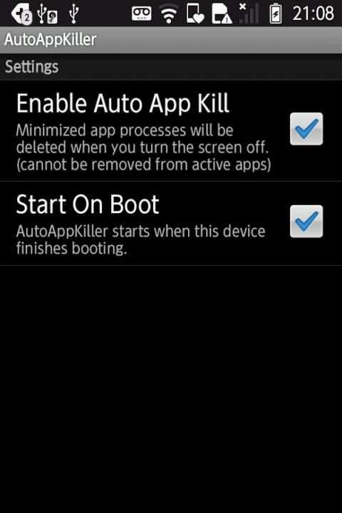 Auto App Killer скриншот 1