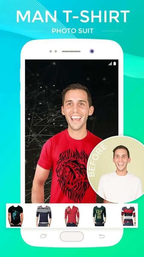 Men T-Shirt Photo Suit 4 تصوير الشاشة