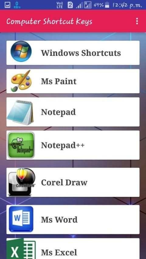 Computer Shortcut Keys скриншот 7