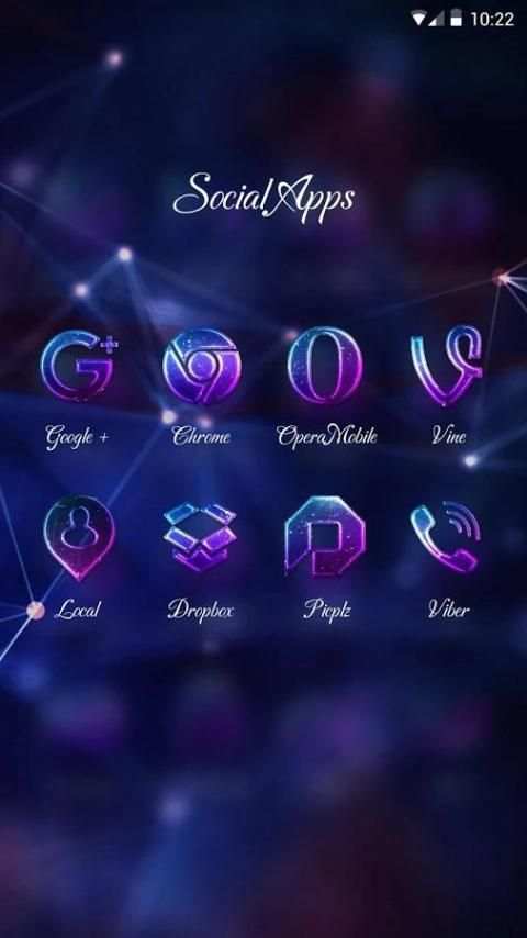 Light Halo Go Launcher Theme screenshot 3