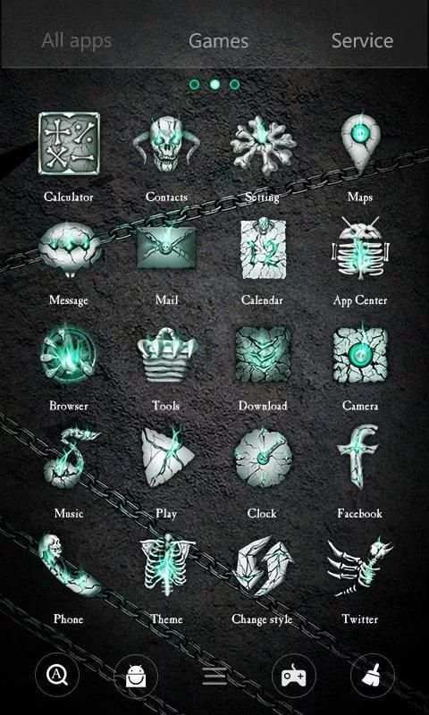Hell Skull GO Launcher Theme скриншот 3