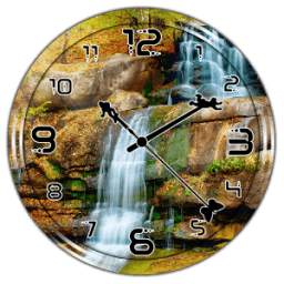 Waterfall Clock Live Wallpaper