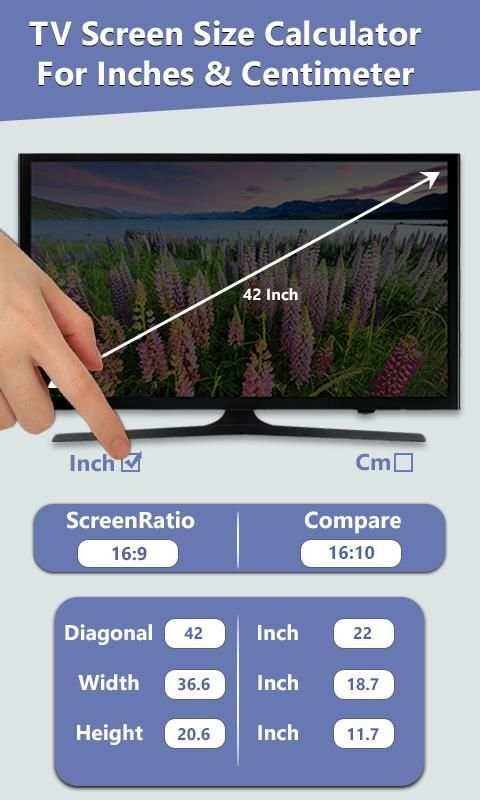 TV Display Screen Size Calculator screenshot 3