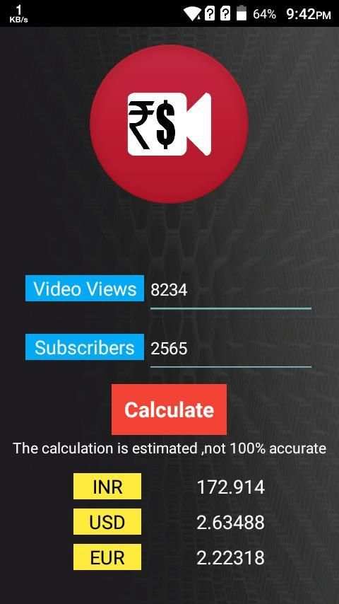 YouTube Earning Calculator screenshot 2