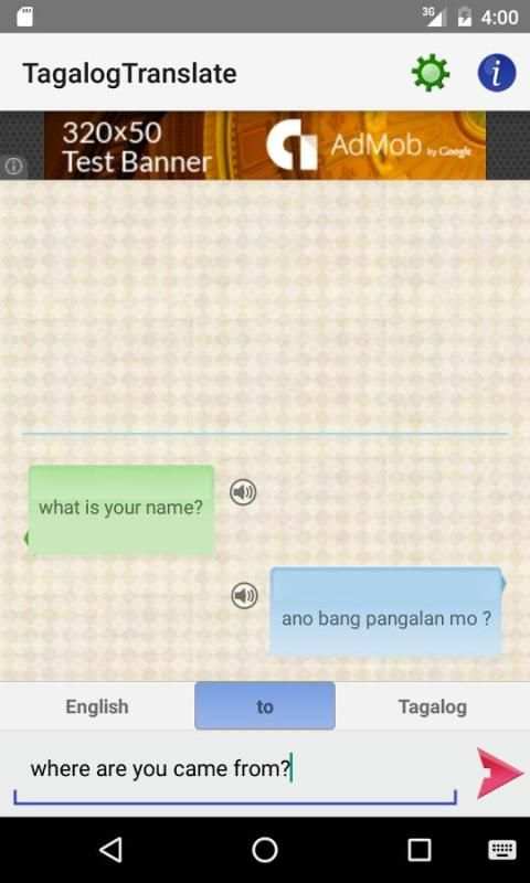 Tagalog Translate скриншот 2