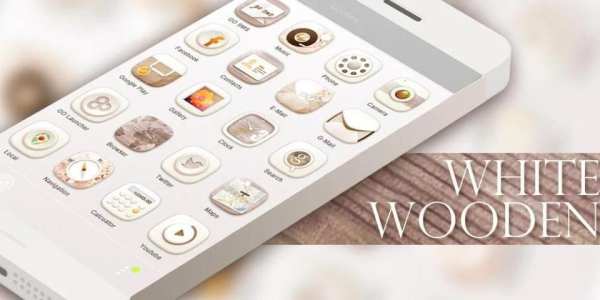 White Wooden GO Launcher Theme screenshot 1