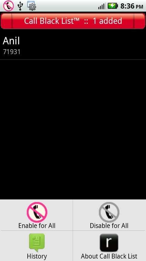 Call Black List screenshot 1