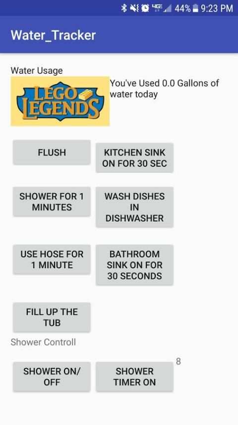 Lego Legends Water Tracker screenshot 1