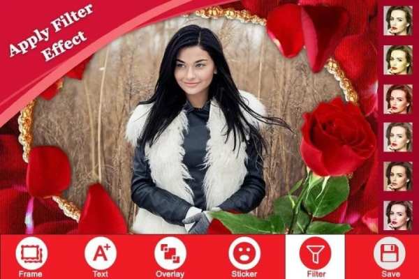 Rose Flower Photo Frame स्क्रीनशॉट 2