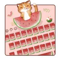 Pink kitty watermelon keyboard