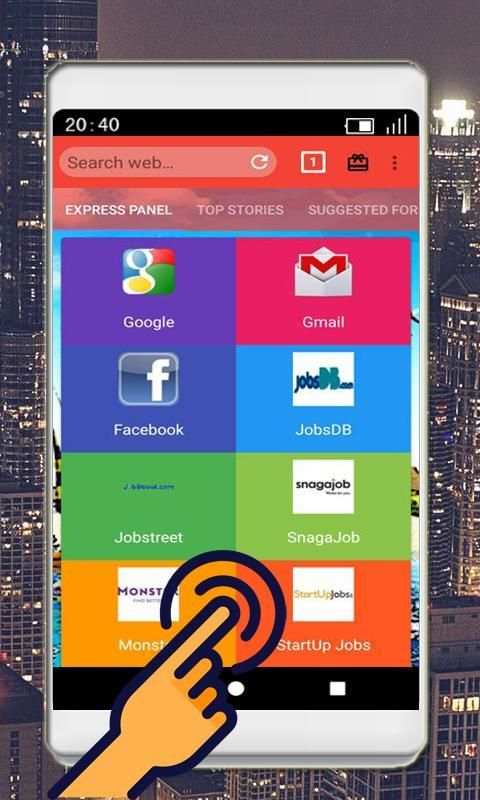 Jobs Mini Browser 5 تصوير الشاشة