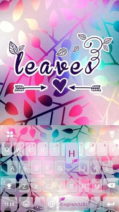 Leaves Emoji Kika Keyboard скриншот 7