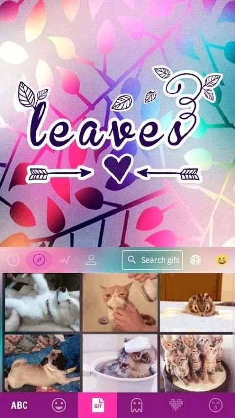 Leaves Emoji Kika Keyboard скриншот 5