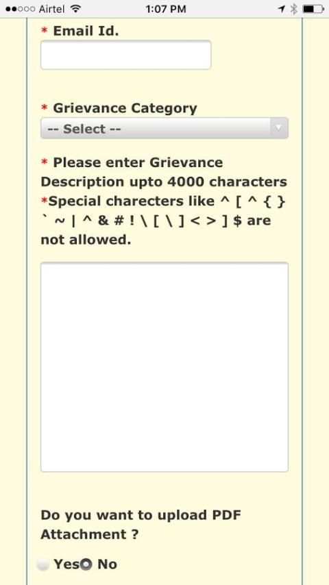 Complaint to Modi screenshot 2