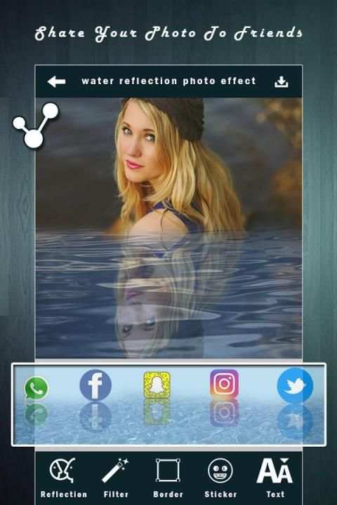 Water Reflection Photo Editor 1 تصوير الشاشة