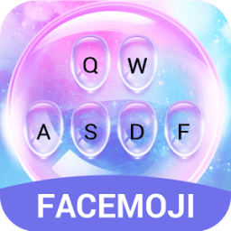 Pink Water Bubble Drop Keyboard Theme &amp; Emoji иконка