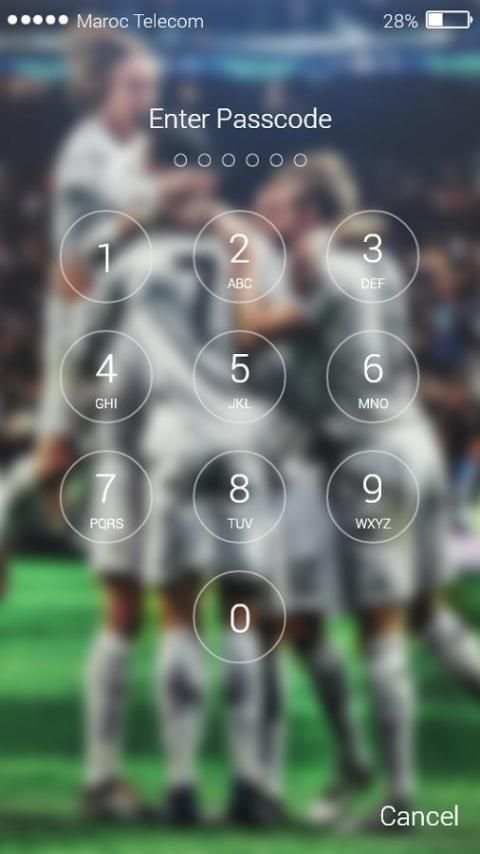 Pin Lock screen For Real Madrid rolando screenshot 4