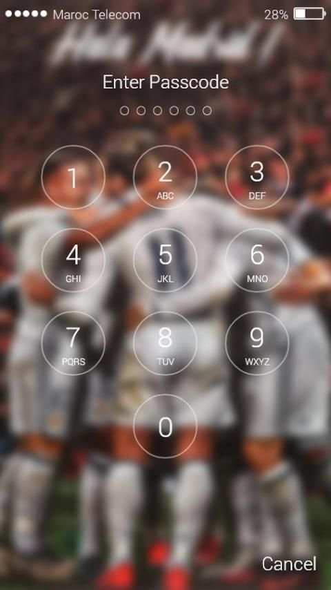 Pin Lock screen For Real Madrid rolando screenshot 2