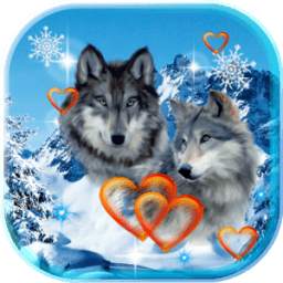 Wolf Romantic live wallpaper
