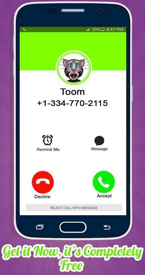 Real Call From Talking Toom 1 تصوير الشاشة