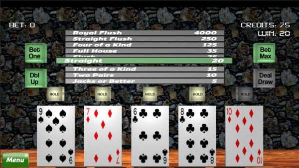 3D Video Poker स्क्रीनशॉट 3