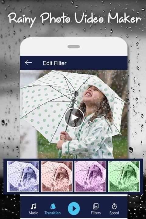 Rainy Video Maker - Rainy Photo Video Maker स्क्रीनशॉट 2