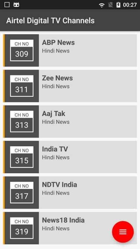 Airtel Digital TV Channels स्क्रीनशॉट 4
