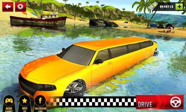 Beach Water Surfer Limousine Car Driving Simulator screenshot 11