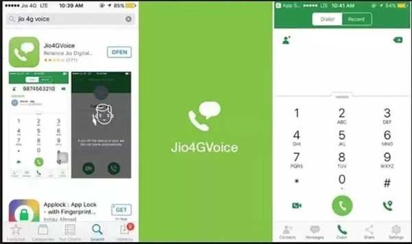 Jio4GVoice Call स्क्रीनशॉट 1