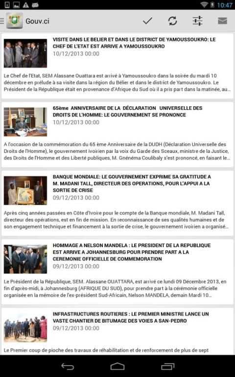 Gouvernement de Côte d'Ivoire screenshot 2