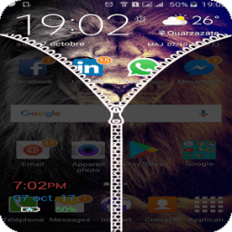 Transparent Zipper Lock أيقونة