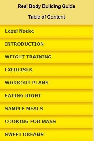 Real Body Building Guide скриншот 2