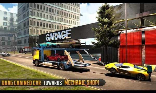 Chained Car Transport Truck Driving Games screenshot 14